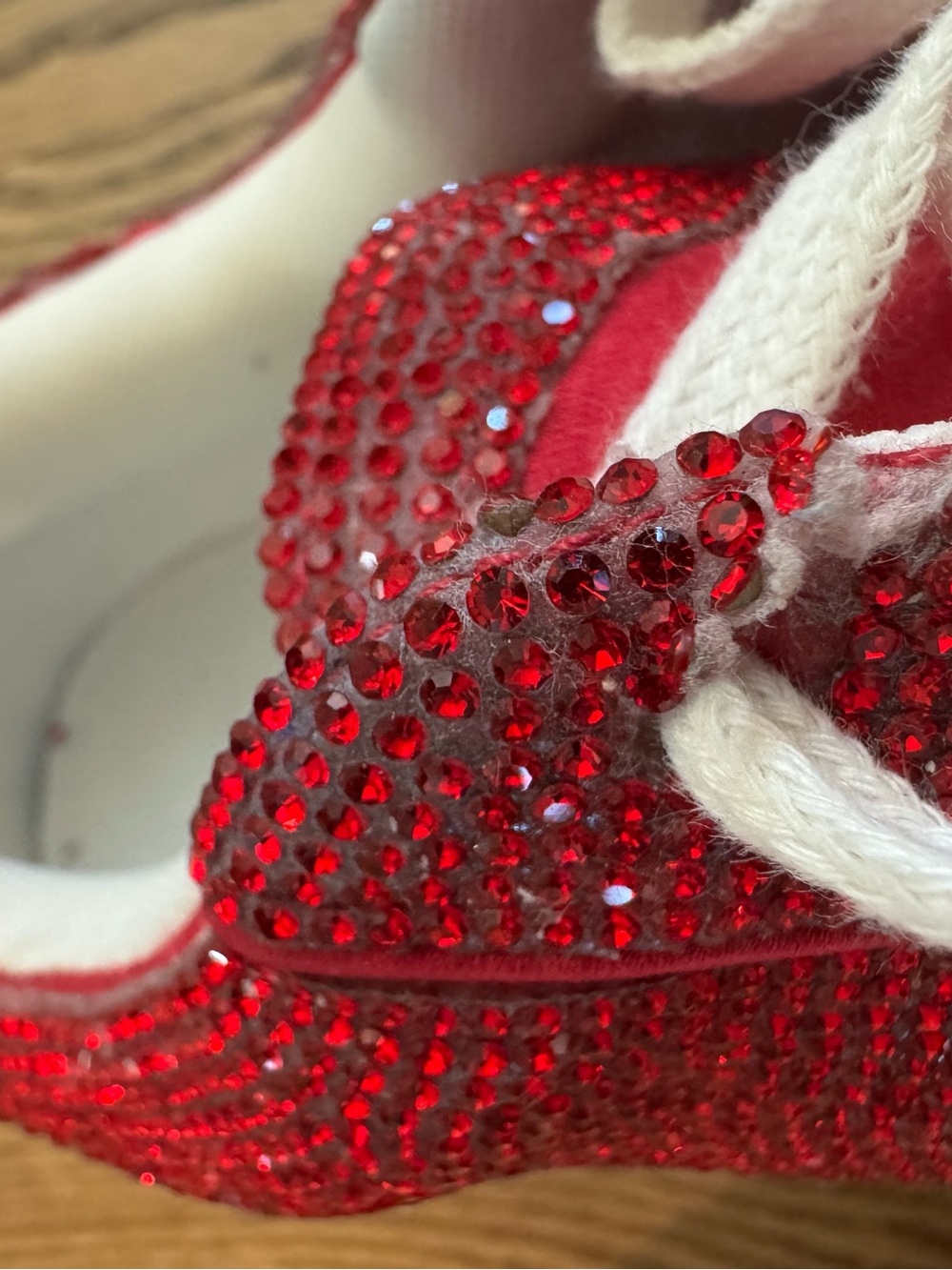 Jessica Simpson Women’s Sparkling Ruby Red Platform Sneakers - Picture 9 of 9